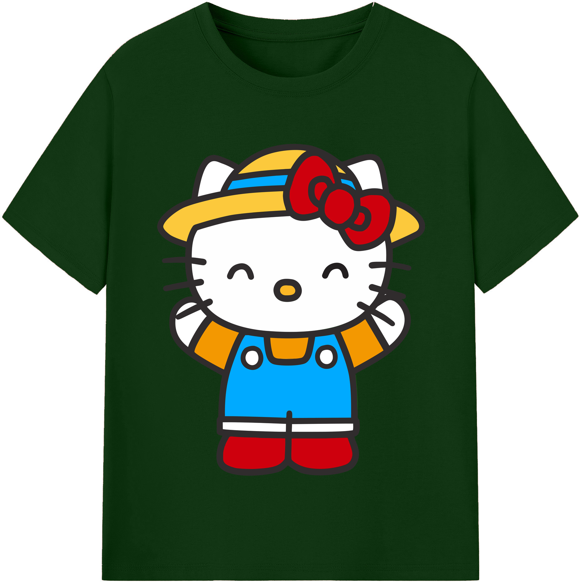 （画像用） Hello Kitty ハローキティ 綿100％半袖Tシャツ（フロントプリント）